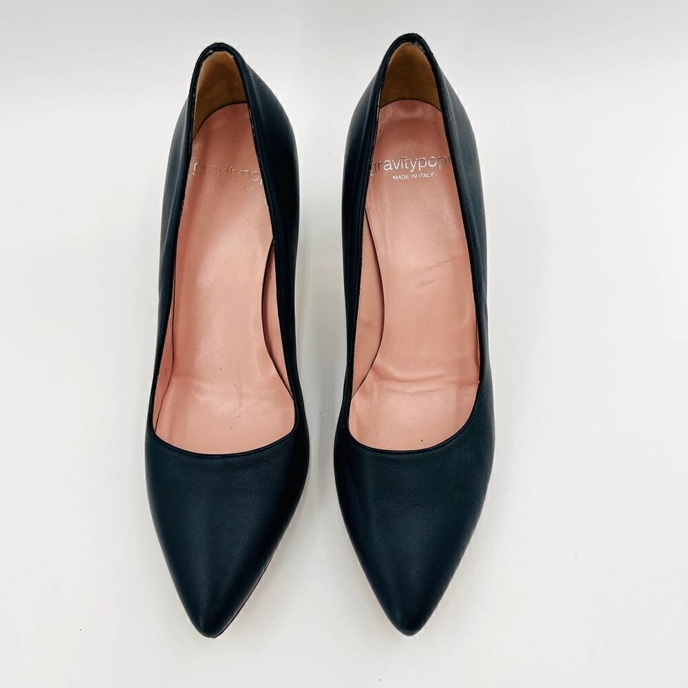 Gravitypope Eva 12 Pointy Toe Leather Blue Pump Size 39 — image 8 of 8